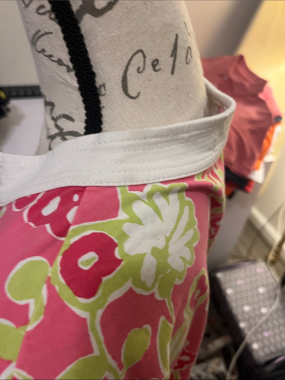 Lilly Pulitzer Hot Pink & Lime Floral V-Neck Tunic - Picture 5 of 5